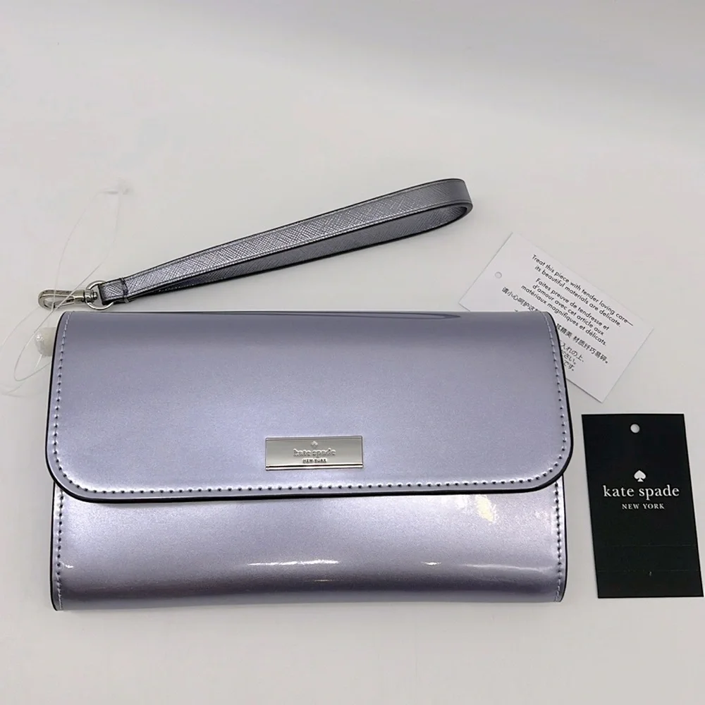 Kate Spade Kenzie Boxed Medium Flap Wristlet Candied Flower